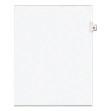 Avery® Preprinted Legal Exhibit Side Tab Index Dividers, Avery Style, 10-tab, 55, 11 X 8.5, White, 25-pack, (1055) freeshipping - TVN Wholesale